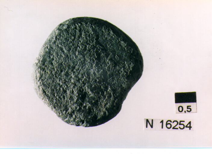 R/ testa di Giove laureato a destra; V/ prua di nave a destra, sotto iscrizione (moneta, semisse) (sec. III a.C)