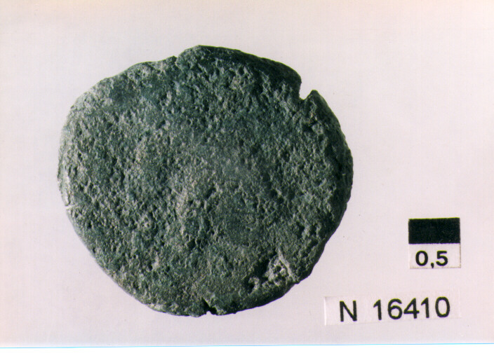 R/ testa di Giove laureato a destra; V/ prua di nave a destra (moneta, semisse) (secc. III/ I a.C)