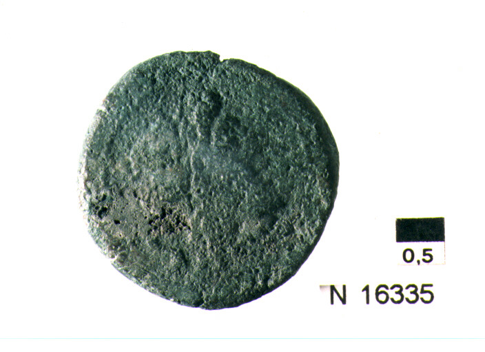 R/ testa di Giove laureato a destra dietro segno del valore; V/ prua di nave a destra (moneta, semisse) (sec. III a.C)