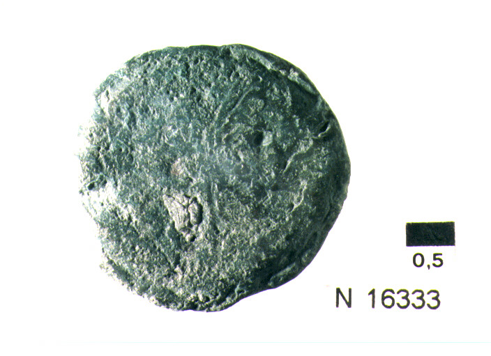 R/ testa di Giove laureato a destra dietro segno del valore; V/ prua di nave a destra (moneta, semisse) (sec. III a.C)