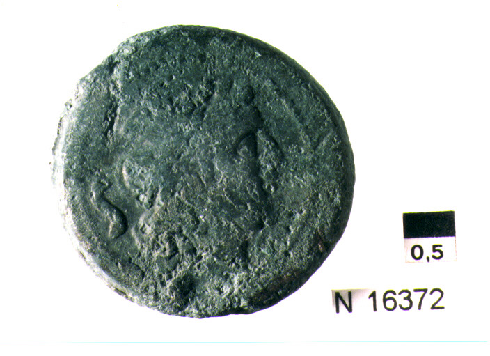 R/ testa di Giove laureato a destra, dietro segno del valore; V/ prua di nave a destra, sopra segno del valore (moneta, semisse) (sec. III a.C)