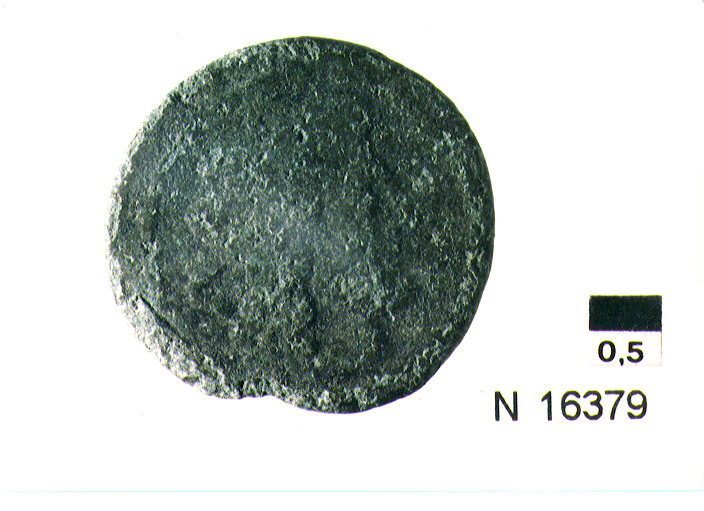 R/ testa di Giove laureato a destra, dietro segno del valore; V/ prua di nave a destra, sotto iscrizione (moneta, semisse) (sec. III a.C)