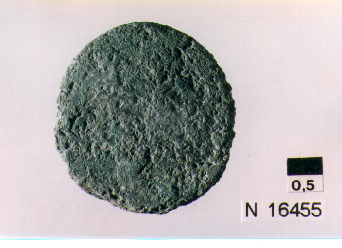 R/ testa a destra; V/ illeggibile (moneta, semisse) (sec. III a.C)