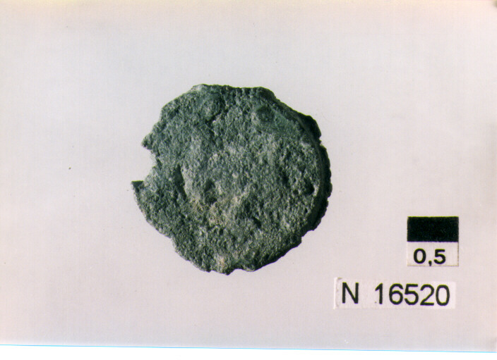 R/ testa a destra; V/ prua di nave (moneta, quadrante) (sec. I a.C)