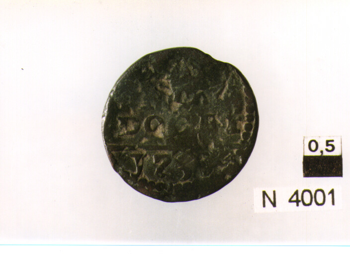 R/ iscrizione nel campo; V/ leone vessillifero a sinistra (moneta, quattrino) (sec. XVIII d.C)