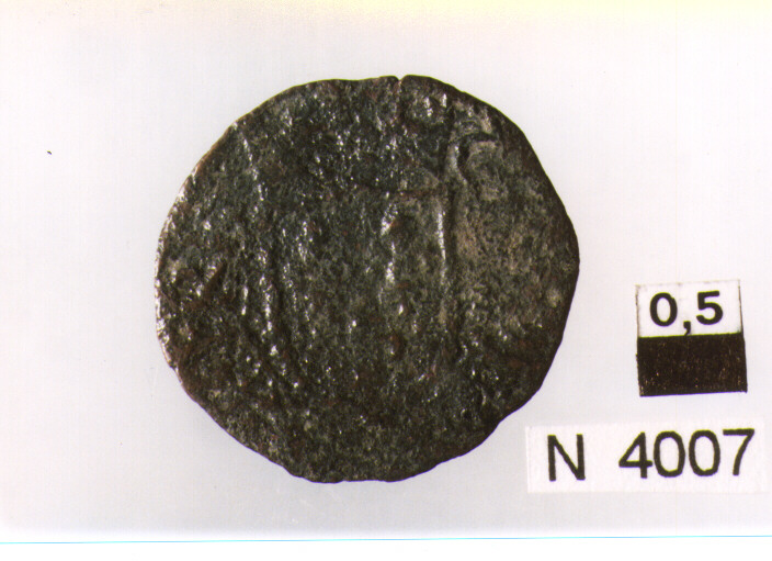 R/ scudo di Francia coronato, senza cechio; V/ croce trilobata (moneta, cavallo) (sec. XV d.C)