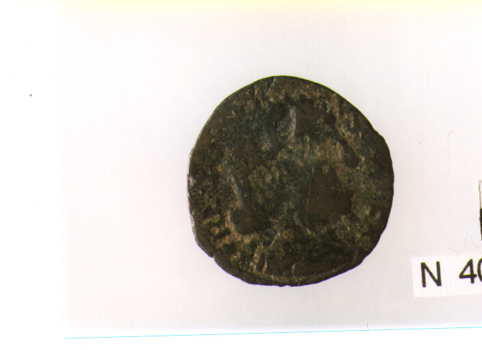 R/ testa radiata a destra; V/ cavallo gradiente a destra (moneta, cavallo) (sec. XV d.C)