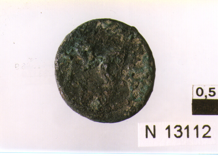 R/ iscrizione nel campo; V/ due mani unite che stringono un caduceo (moneta, quadrante) (sec. I a.C)