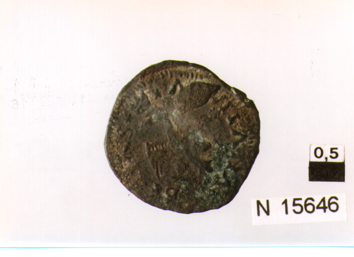 R/ chiavi decussati; V/ illeggibile (moneta, quattrino) (sec. XV d.C)