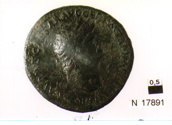 R/ testa laureata di Nerone; V/ Cerere e Annona (moneta, sesterzio) (sec. I d.C)