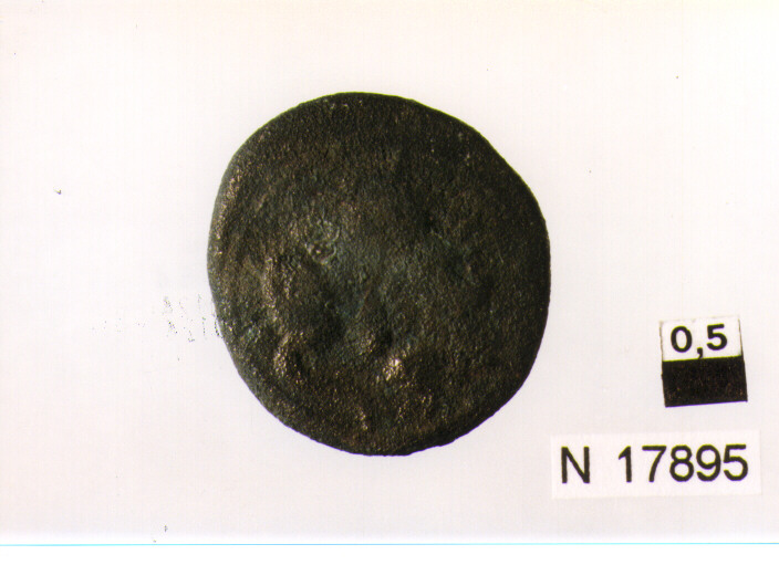 R/ testa elmata di Minerva a destra; V/ illeggibile (moneta, triente) (sec. III a.C)