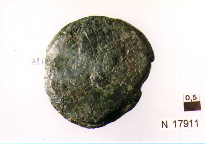 R/ effige di Giano bifronte, sopra segno del valore; V/ prua a destra, sotto iscrizione, davanti segno del valore (moneta, asse) (sec. III a.C)