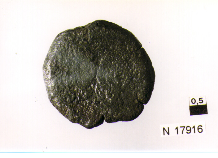 R/ effige di Giano; V/ prua a destra (moneta, asse) (sec. II a.C)