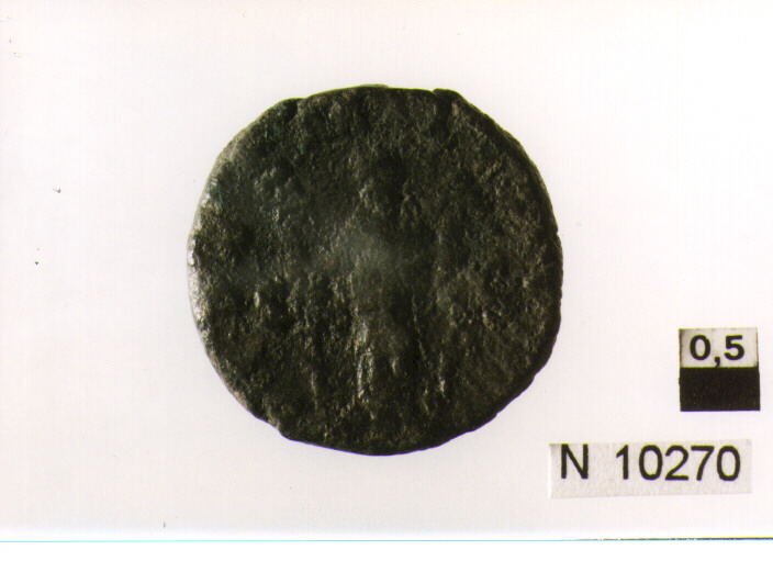 R/ busto drappeggaito e laureato di Filippo I a destra; V/ Fides stante asinistra tiene due stendardi (moneta, asse) (sec. II d.C)
