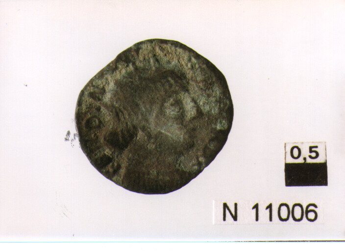 R/ testa radiata a destra; V/ cavallo gradiente a destra (moneta, cavallo) (sec. XV d.C)