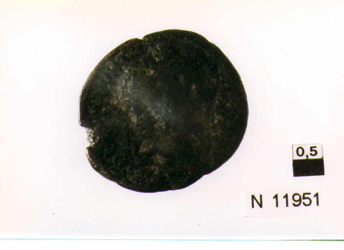 R/ testa laureata di Filippo I(?) a destra; V/ elefante volto a destra (moneta, asse) (sec. III d.C)