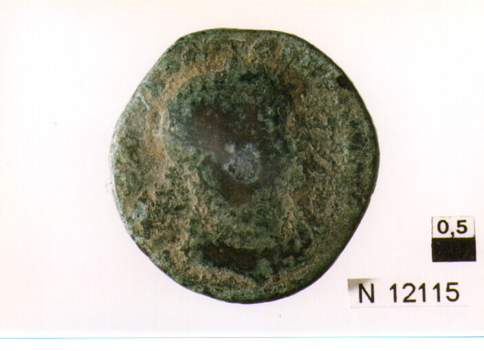 R/ busto di Gordiano a destra; V/ Gordiano avanza verso destra con lanciae scudo (moneta, sesterzio) (sec. III d.C)