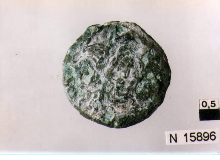 R/ testa laureata di Giove a destra; V/ prua a destra (moneta, semisse) (secc. III/ I a.C)