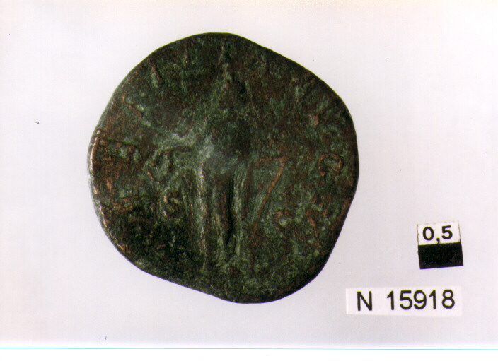 R/ busto drappeggiato di Gordiano laureato a destra; V/ Laetitia stante asinistra con corona ed ancora (moneta, sesterzio) (sec. III d.C)