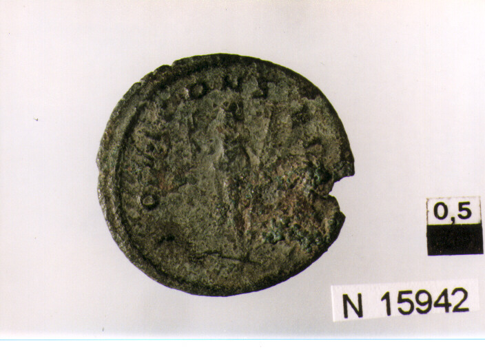 R/ busto drappeggiato corazzato e radiato di Floriano a destra; V/ Giove stante a sinistra con fulmine e scettro (moneta, antoniniano) (sec. III d.C)