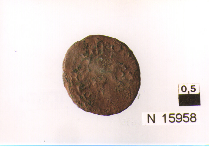 R/ modio; V/ lettere nel campo (moneta, quadrante) (sec. I d.C)