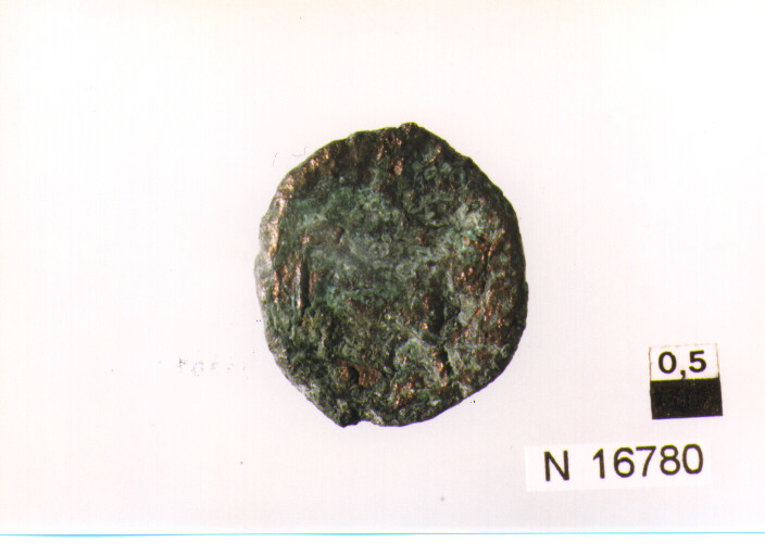 R/ busto drappeggiato di imperatore no id.; V/ non id (moneta, sesterzio) (sec. III d.C)