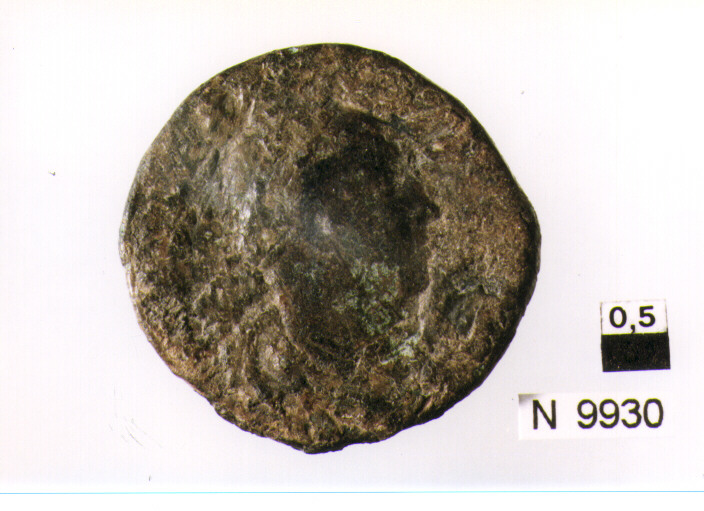 R/ busto laureato di Alessandro Severo a destra; V/ Sole stante a sinistra (moneta, sesterzio) (sec. III d.C)