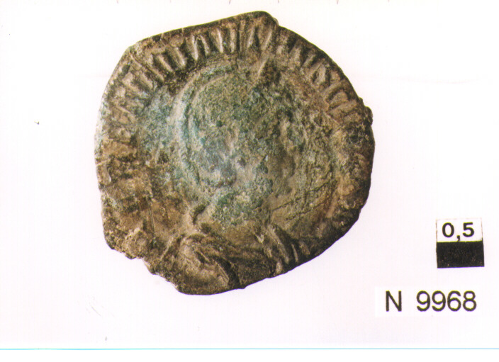 R/ testa di Gaio laureata a sinistra; V/ le tre sorelle di Gaio stanti difronte con attributi della Securitas Agrippina, della Concordia Drusilla edella Fortua Giulia (moneta, sesterzio) (sec. I d.C)