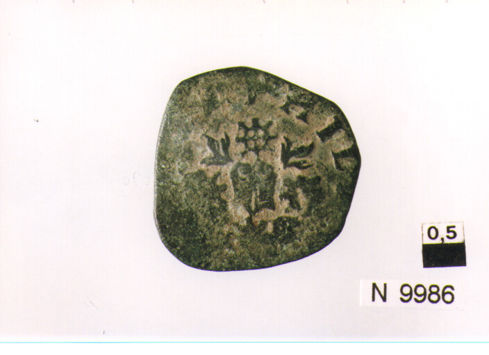 R/ testa nuda di Augusto a destra; V/ lettere nel campo (moneta, asse) (sec. I a.C)