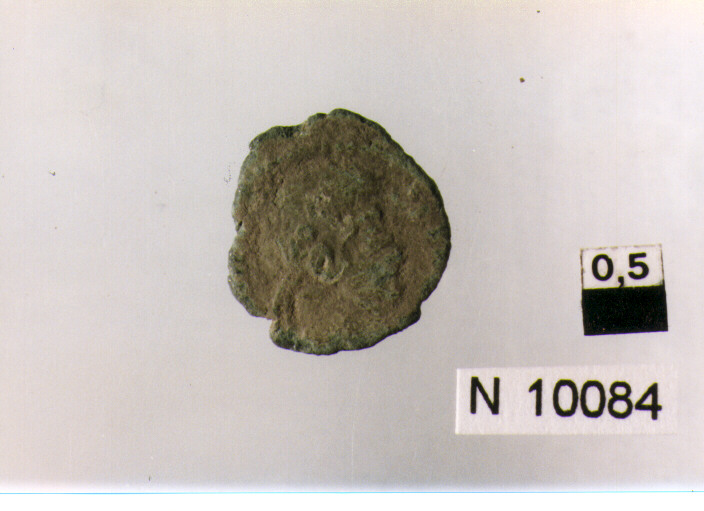 R/ testa laureata di Nerone a destra; V/ facciata del tempio di Giano (moneta, asse) (sec. I d.C)