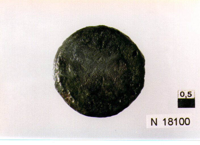 R/ testa di Giove laureato a destra, dietro segno del valore; V/ prua a destra sopra segno del valore e mezzaluna (moneta, semisse) (sec. III a.C)