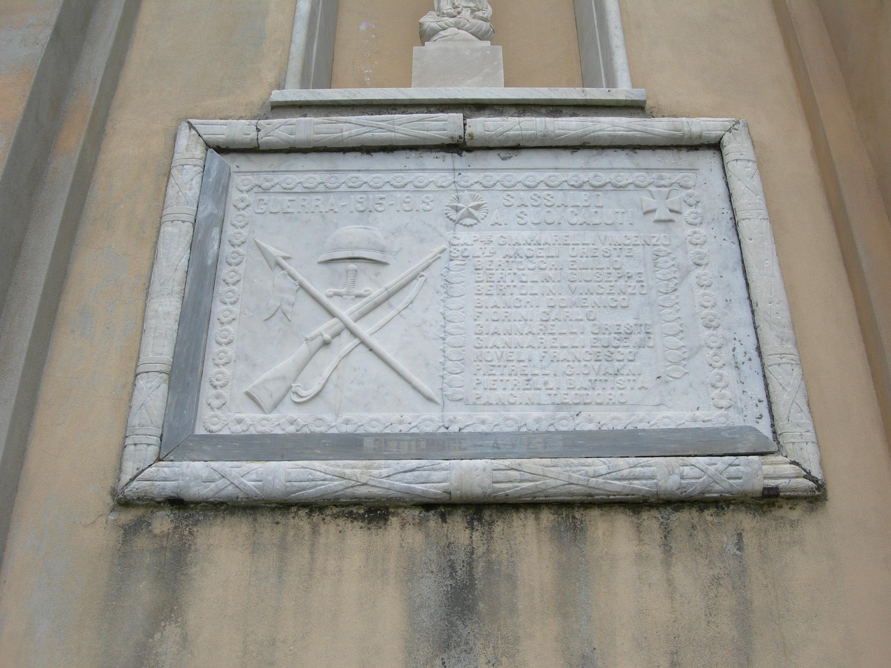 lapide commemorativa ai caduti - ambito toscano (secondo quarto sec. XX)