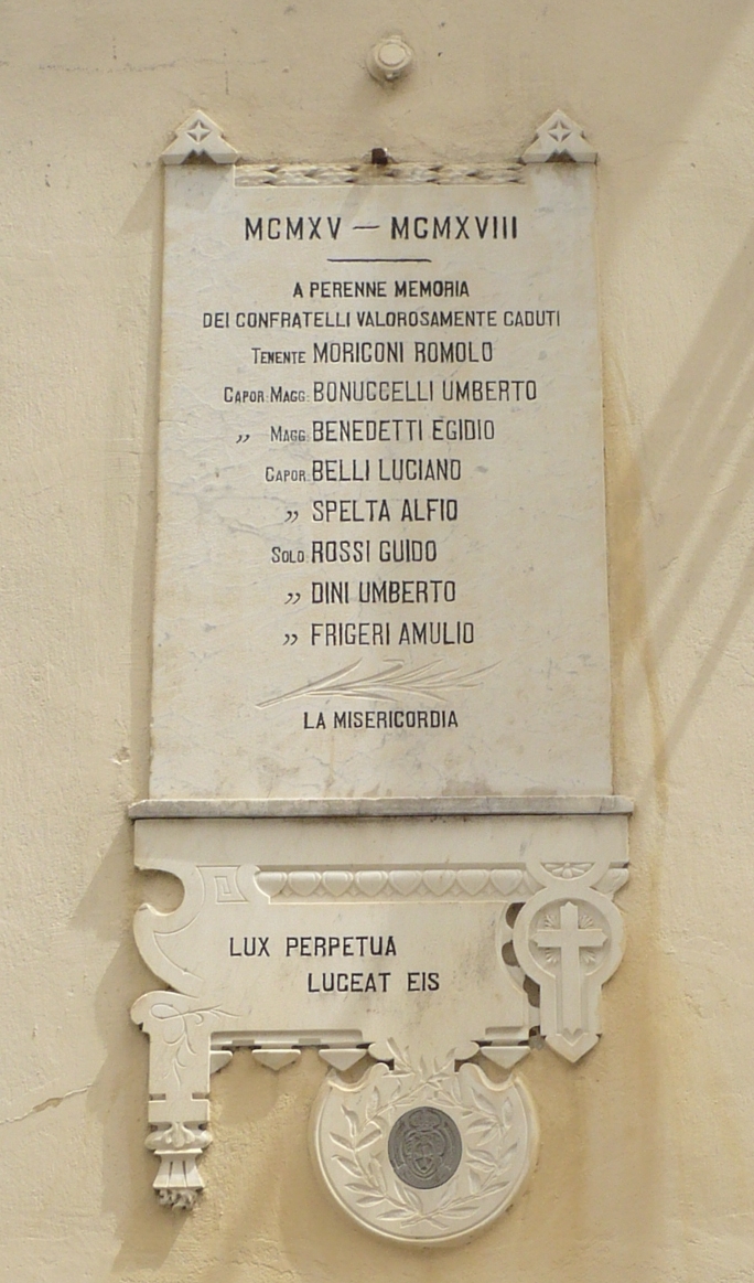 lapide commemorativa ai caduti di Palmerini Cornelio (bottega) (inizio sec. XX)