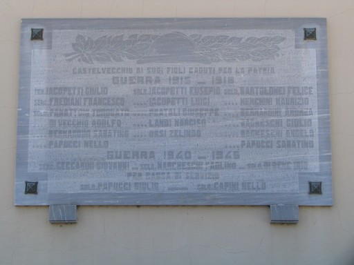 lapide commemorativa ai caduti - ambito toscano (prima metà sec. XX)