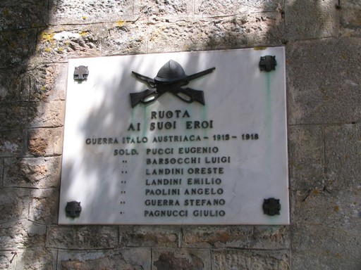 lapide commemorativa ai caduti - ambito toscano (primo quarto sec. XX)