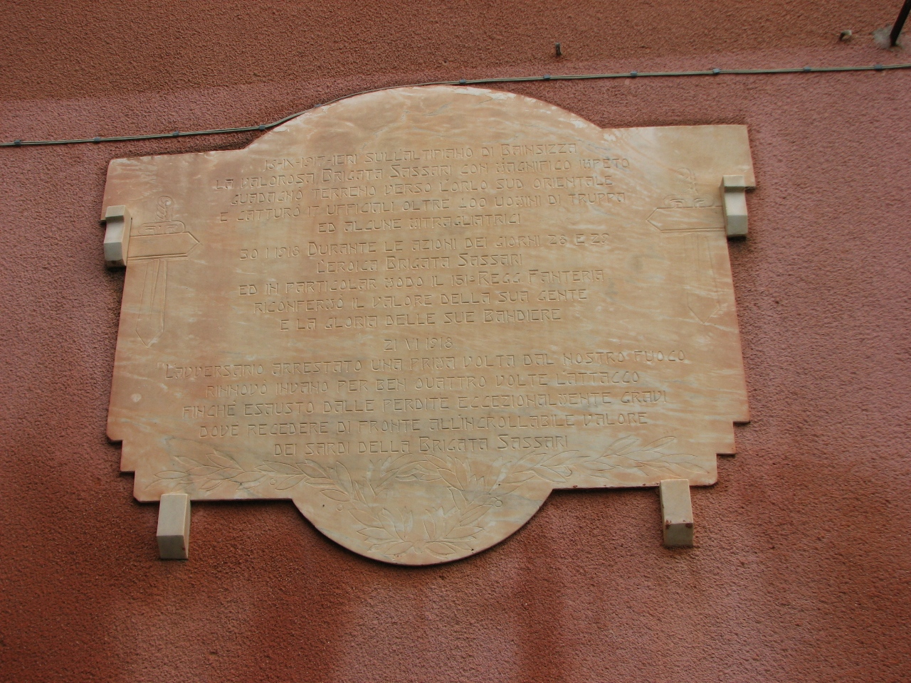 lapide commemorativa ai caduti, serie - bottega sarda (sec. XX)