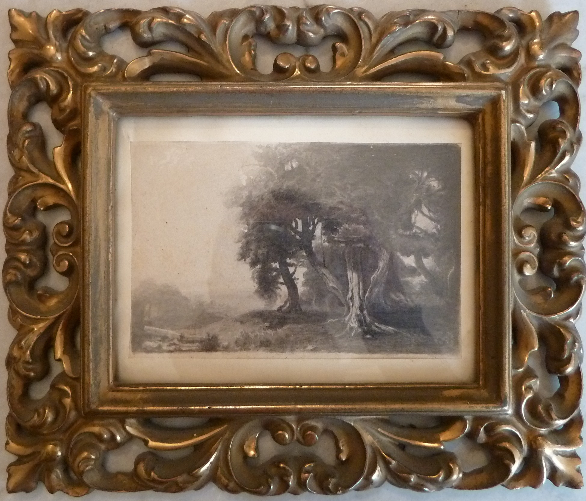 paesaggio con alberi (disegno, opera isolata) di Massa Gai (terzo quarto Sec. XX)