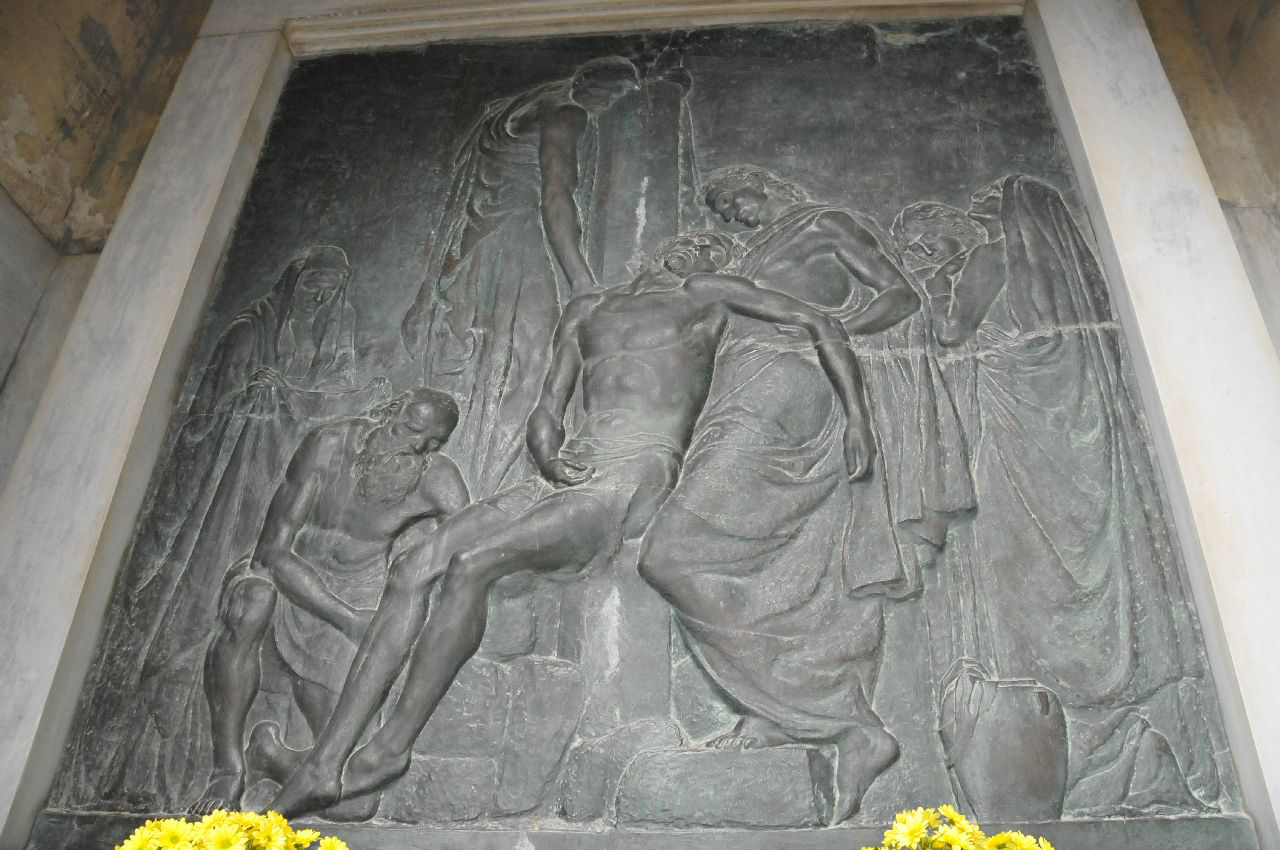 Deposizione del Cristo, Deposizione del Cristo (pala d'altare, opera isolata) di Angiolo Del Santo (scuola) (primo quarto sec. XX)