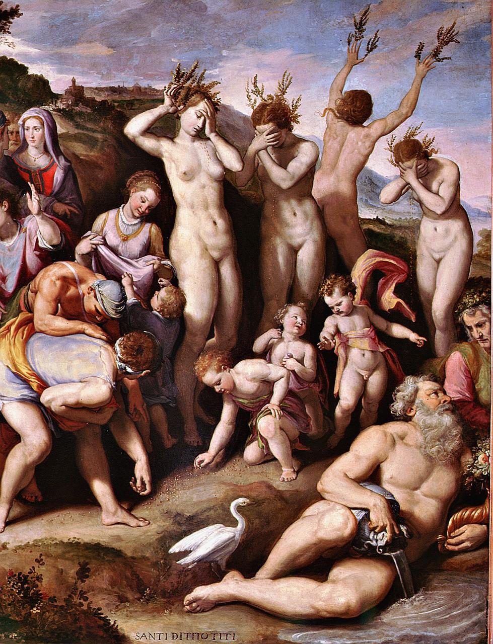 metamorfosi delle sorelle di Fetonte (dipinto) di Santi di Tito (sec. XVI)