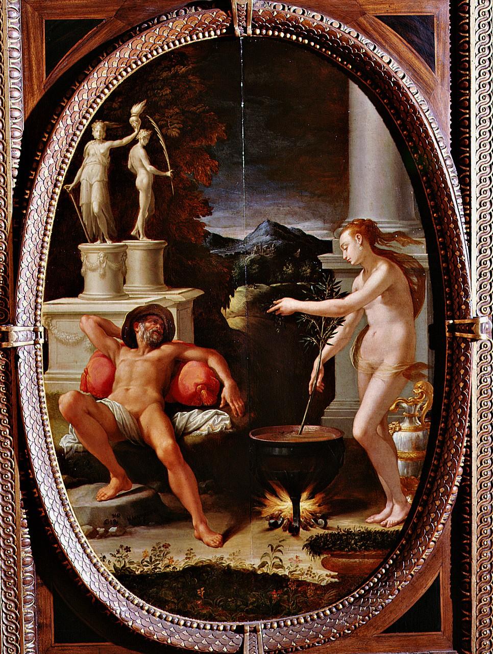 Medea e Esone (dipinto) di Macchietti Girolamo detto Girolamo del Crocefissaio (sec. XVI)