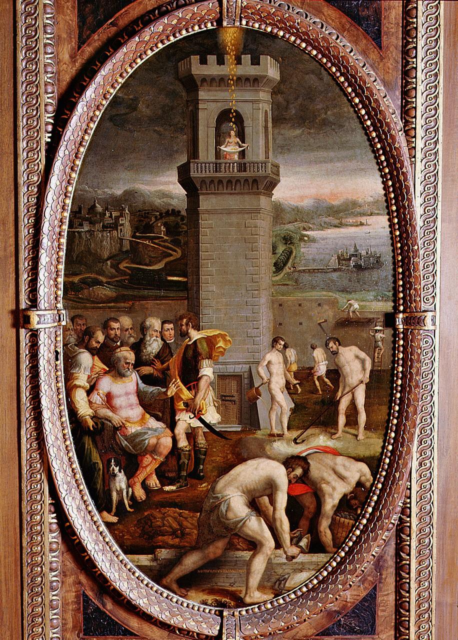 Danae e la pioggia d'oro (dipinto) di Traballesi Bartolomeo (sec. XVI)