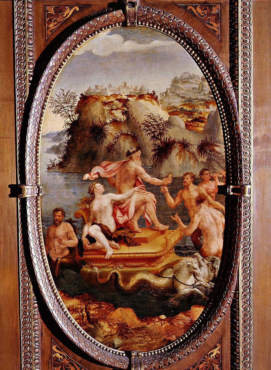 Nettuno e Anfitrite (dipinto) di Portelli Carlo (sec. XVI)
