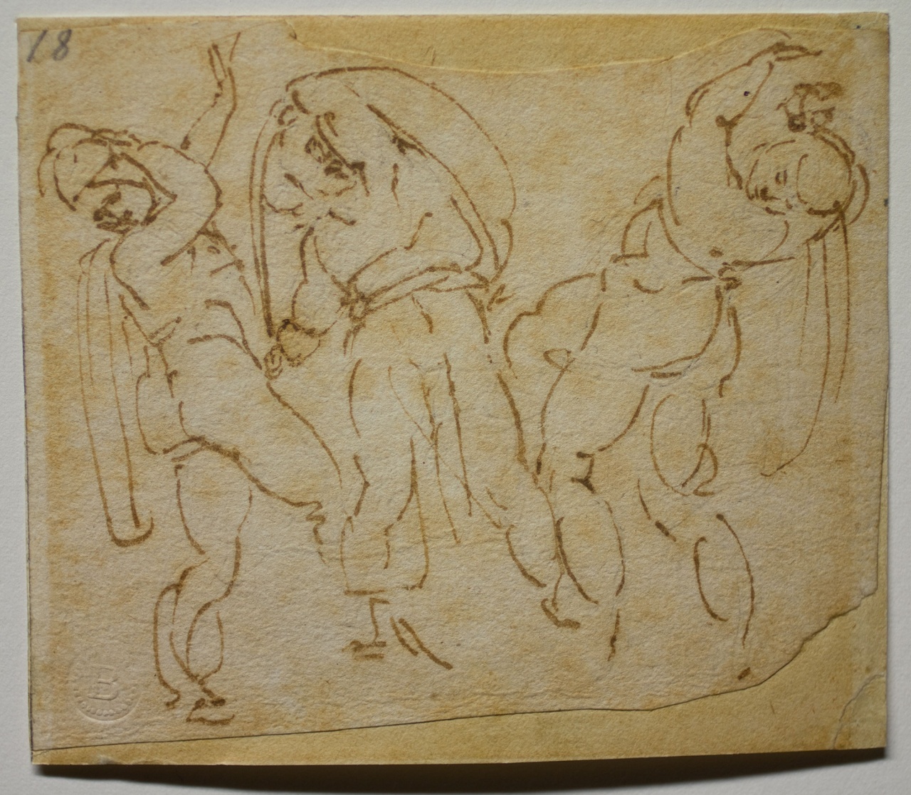 studio di figure in movimento (disegno) di Buonarroti Michelangelo (sec. XVI)
