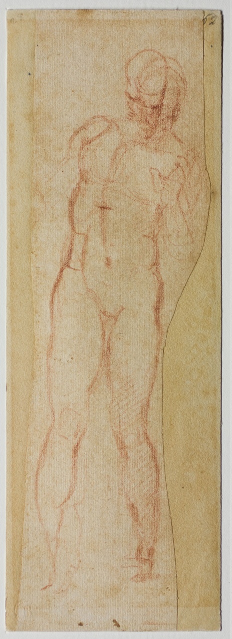studio per una figura maschile (disegno) di Buonarroti Michelangelo (sec. XVI)