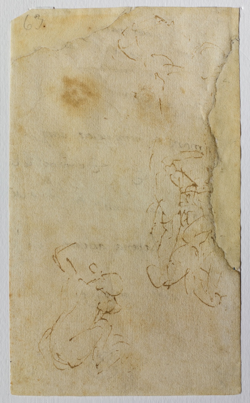 studio di figure (disegno) di Buonarroti Michelangelo (sec. XVI)