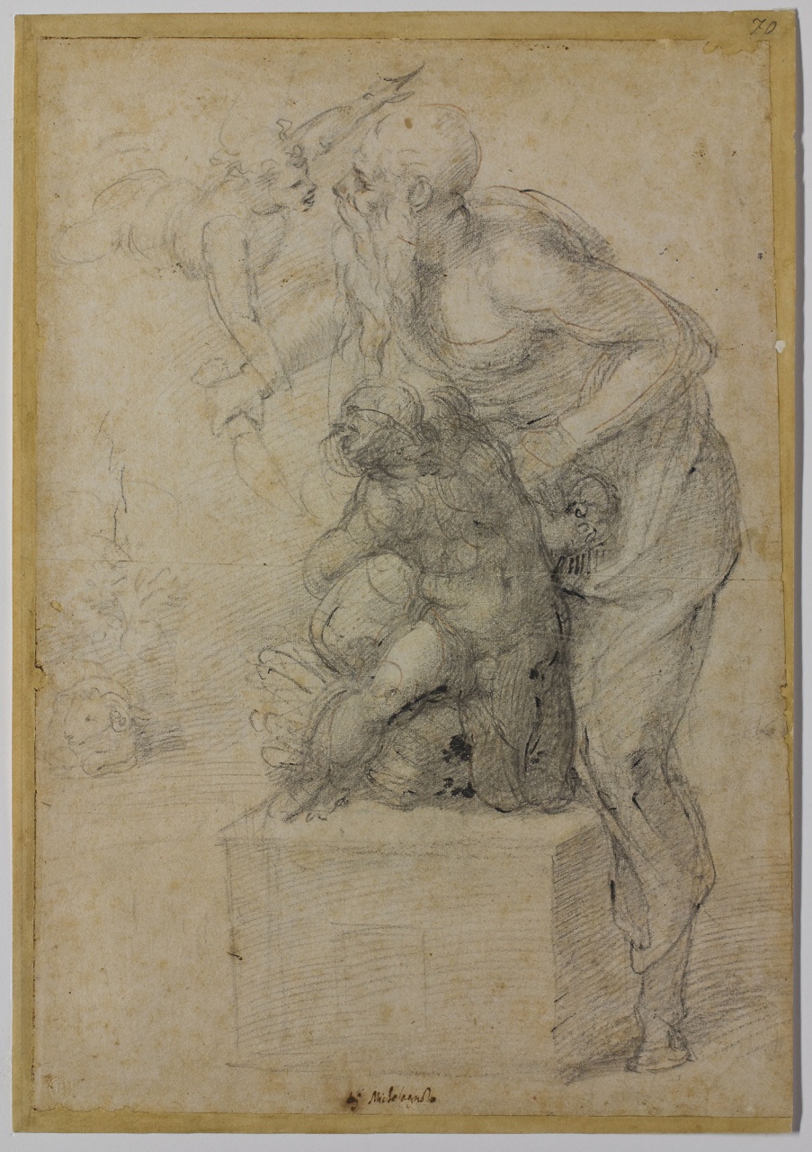 sacrificio di Isacco (disegno) di Buonarroti Michelangelo (sec. XVI)