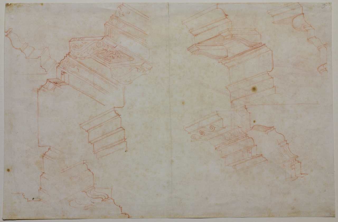 studi da monumenti romani (disegno) di Buonarroti Michelangelo (sec. XVI)