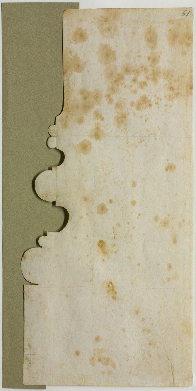 profilo di base di colonna per la Sagrestia Nuova (disegno) di Buonarroti Michelangelo (sec. XVI)