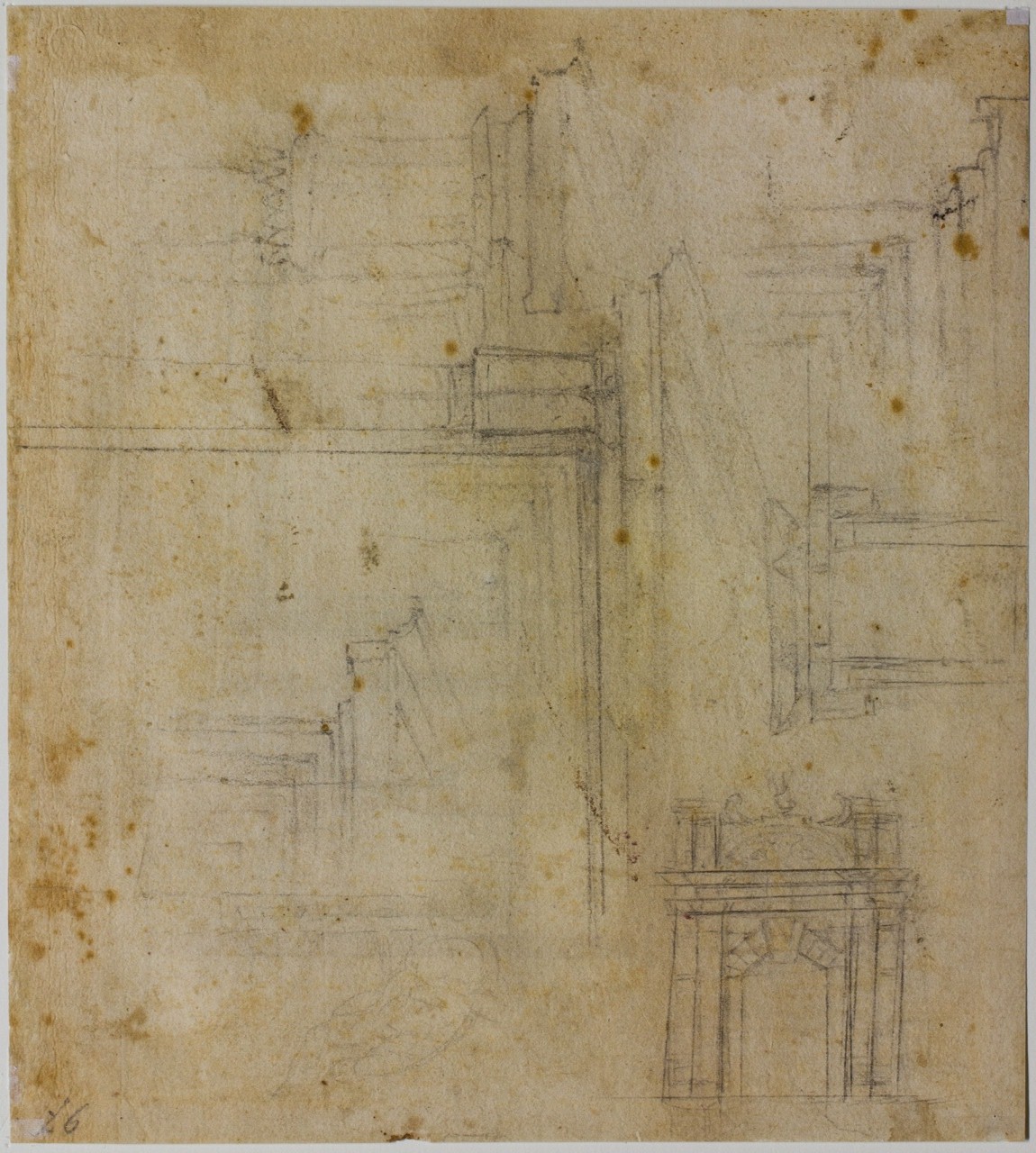studi per l'ingresso e le finestre di Porta Pia a Roma/ progetto di finestra (disegno) di Buonarroti Michelangelo (sec. XVI)