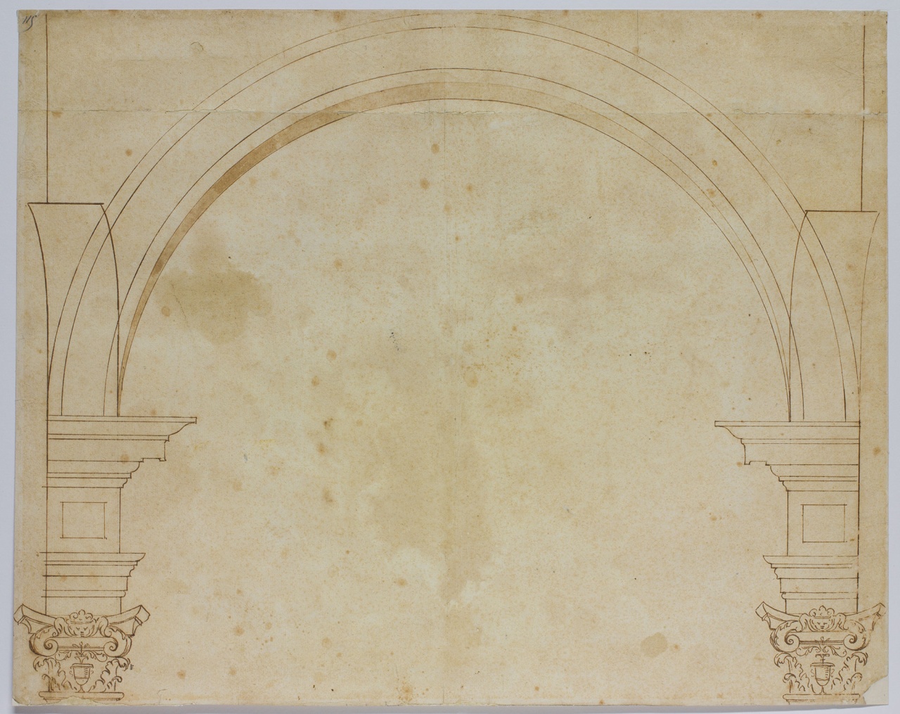 studio di arcata (disegno) di Buonarroti Michelangelo (maniera) (sec. XVI)